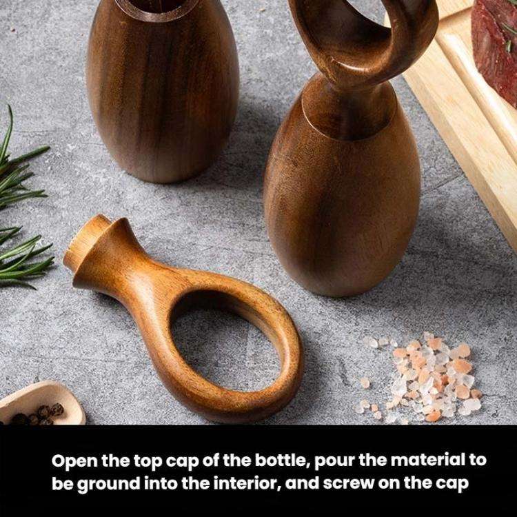 Single 7 Inch Manual Acacia Wood Ceramic Core Grinder Multi Purpose Grinder