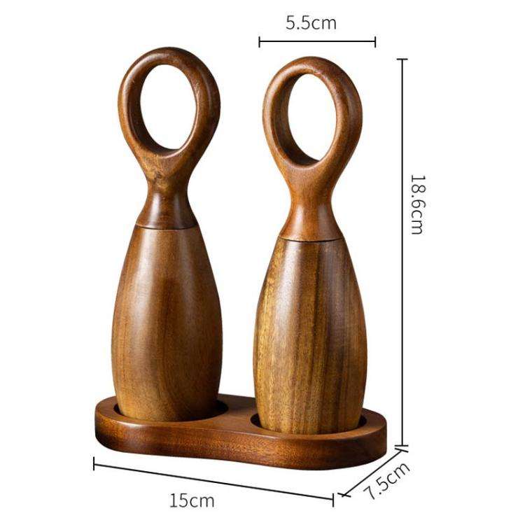 Single 7 Inch Manual Acacia Wood Ceramic Core Grinder Multi Purpose Grinder