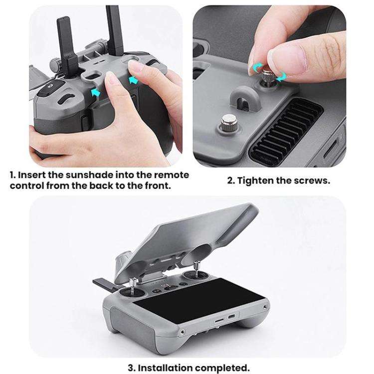 For DJI MINI 4 PRO/AIR 3S BRDRC RC2 Remote Control Hood(Gray)