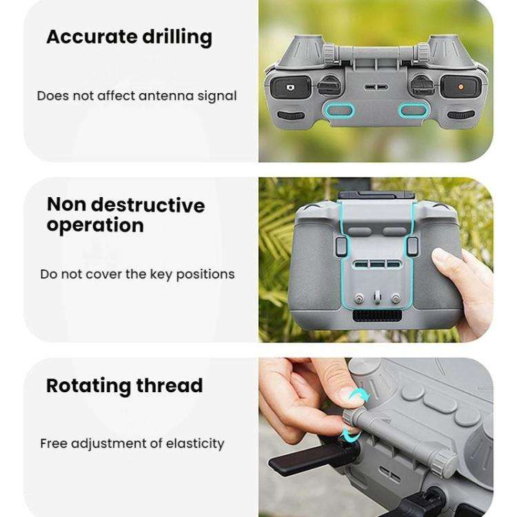 For DJI MINI 4 PRO/AIR 3S BRDRC RC2 Remote Control Hood(Gray)