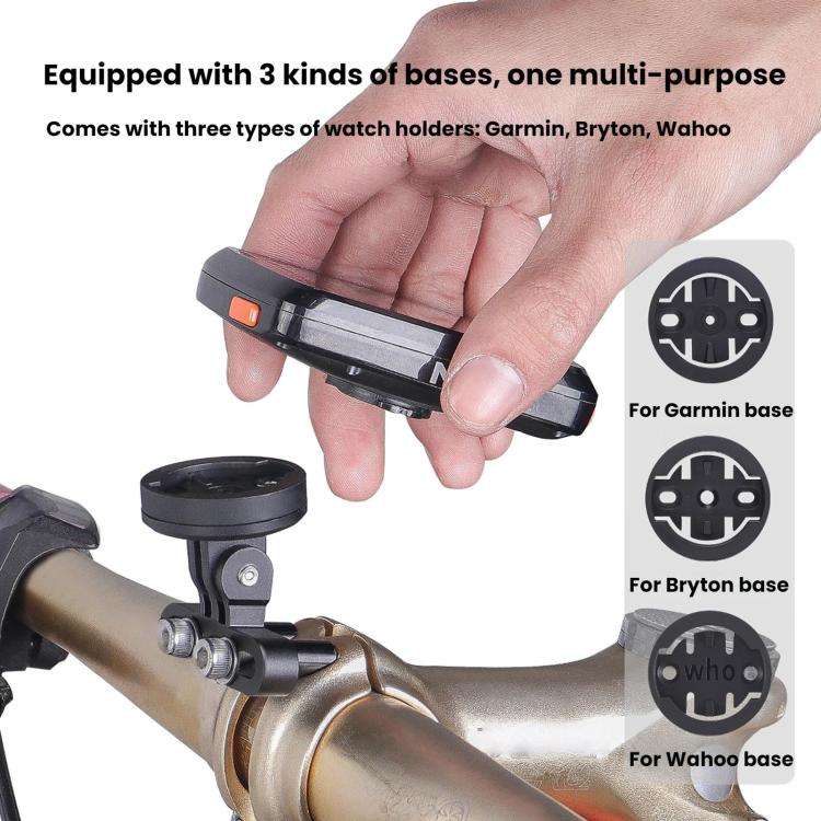 Bicycle Computer Stand Adjustable Angle Extension Rack Mountain Bike Sports Camera Stand(Black)