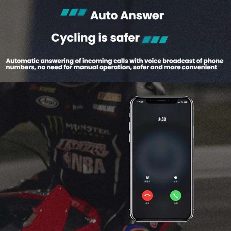 Motorcycle Helmet Waterproof Noise-reducing Headset(Hard Mic)