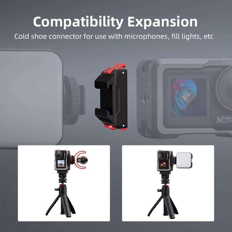 For DJI Osmo Action 5 Pro/Action 4/Action 3 Magnetic Quick Release Adapter with Cold Shoe Mount B...