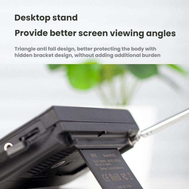 FM/AM/SW Full-Band Portable Clock LCD Clock Control Radio Player, Specifications: For US(Black)