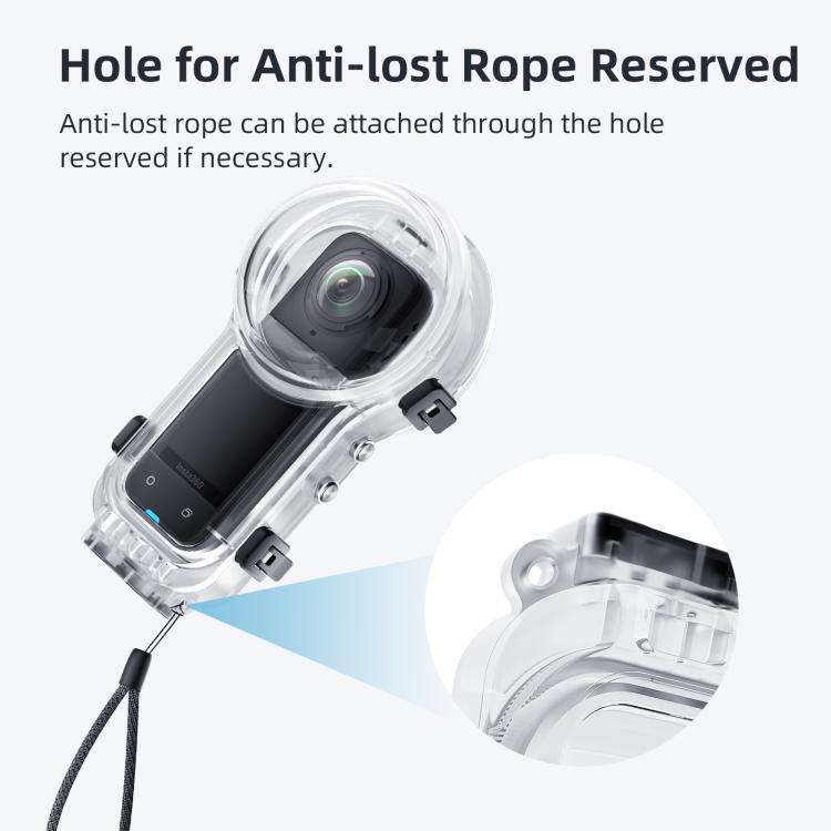For Insta360 X5 AMagisn 60m/196ft Diving Case Quick-Release Full Invisible Waterproof Underwater ...