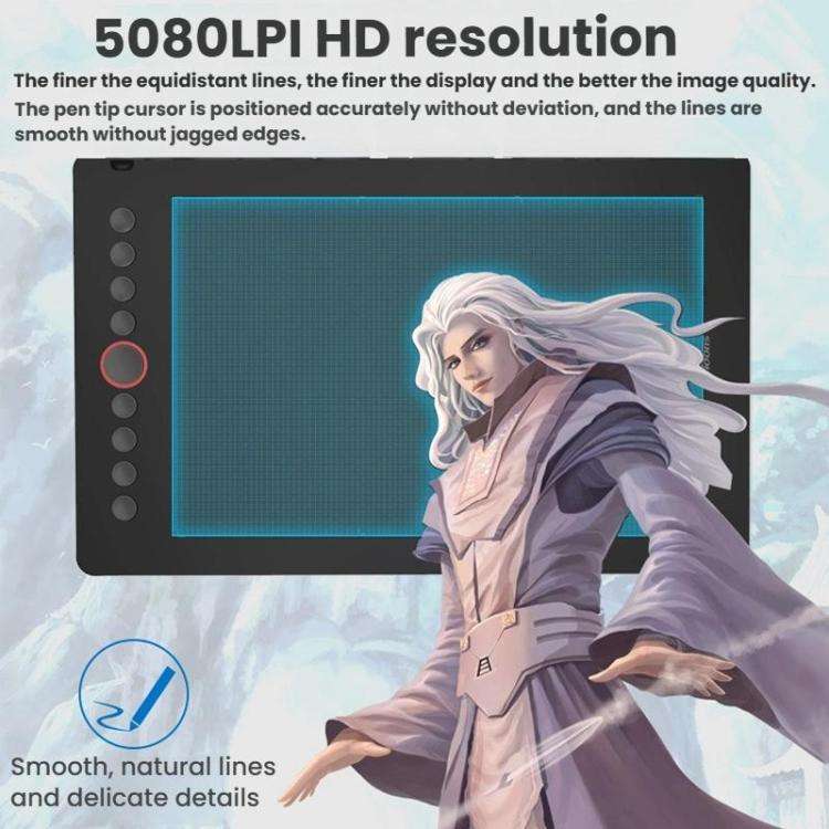 10Moons I6 Digital Drawing Tablet Compatible With Mobile Phones Computers(Black)