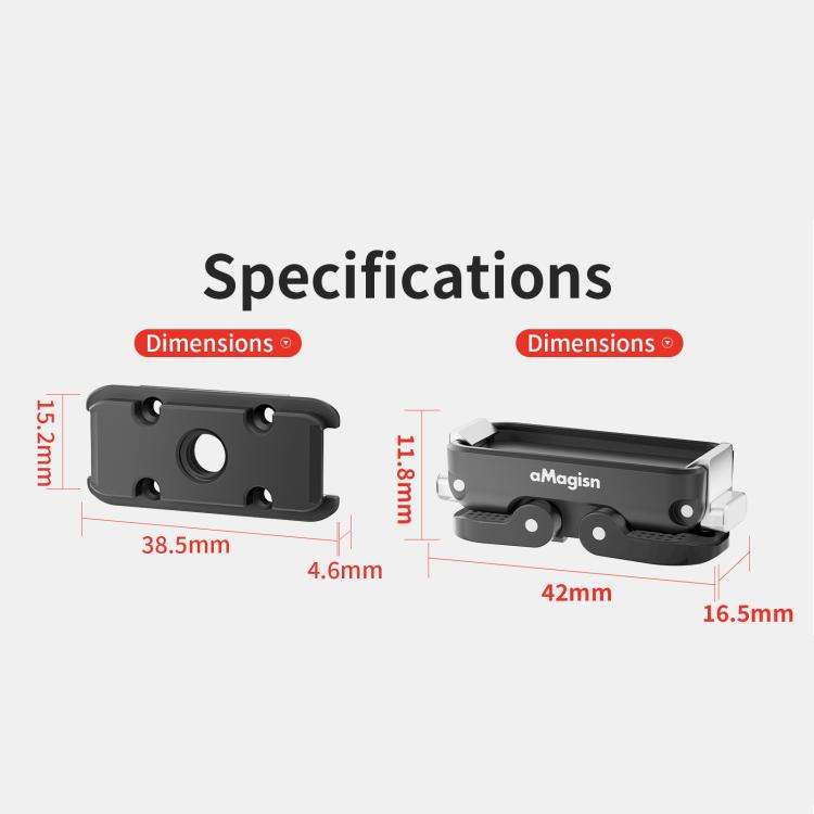 aMagisn Magnetic Quick Release Adapter for GoPro HERO13/12/11/10/9/8/11 Mini/MAX Separate Base Unit