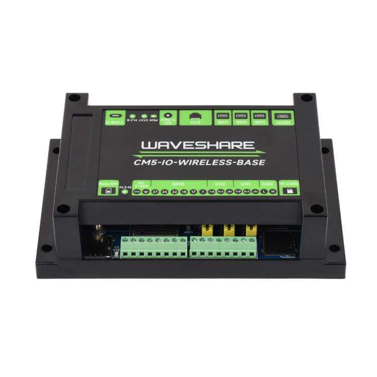 Waveshare Industrial Expansion Module For Raspberry Pi CM5: 4G/5G/LoRa Expansion Board(34618)