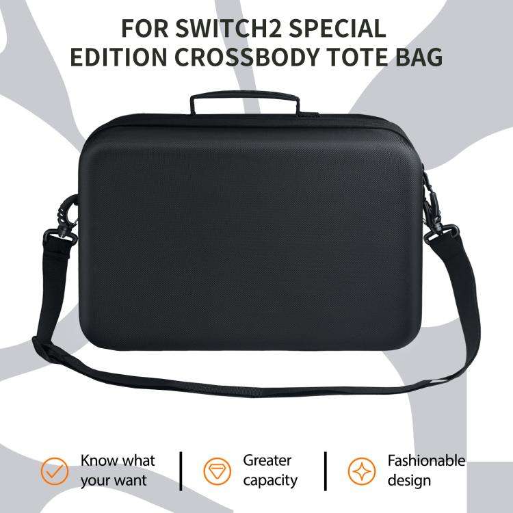 For Nintendo Switch 2 JYS All-in-One Storage Carrying Case Organizer with Shoulder Strap Fits Doc...