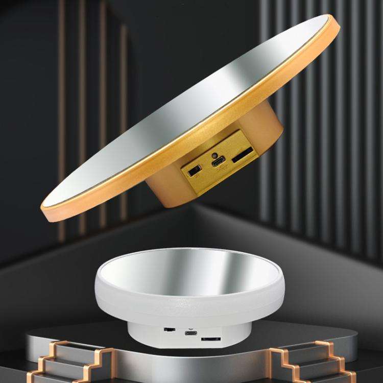 Multi-purpose Mirror Electric Rotating Disc Battery / USB Powered Photography Live Display Stand,...