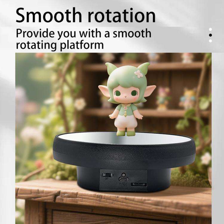 Multi-purpose Mirror Electric Rotating Disc Battery / USB Powered Photography Live Display Stand,...