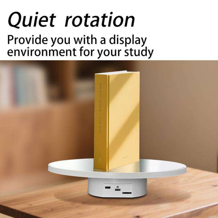 Multi-purpose Mirror Electric Rotating Disc Battery / USB Powered Photography Live Display Stand,...