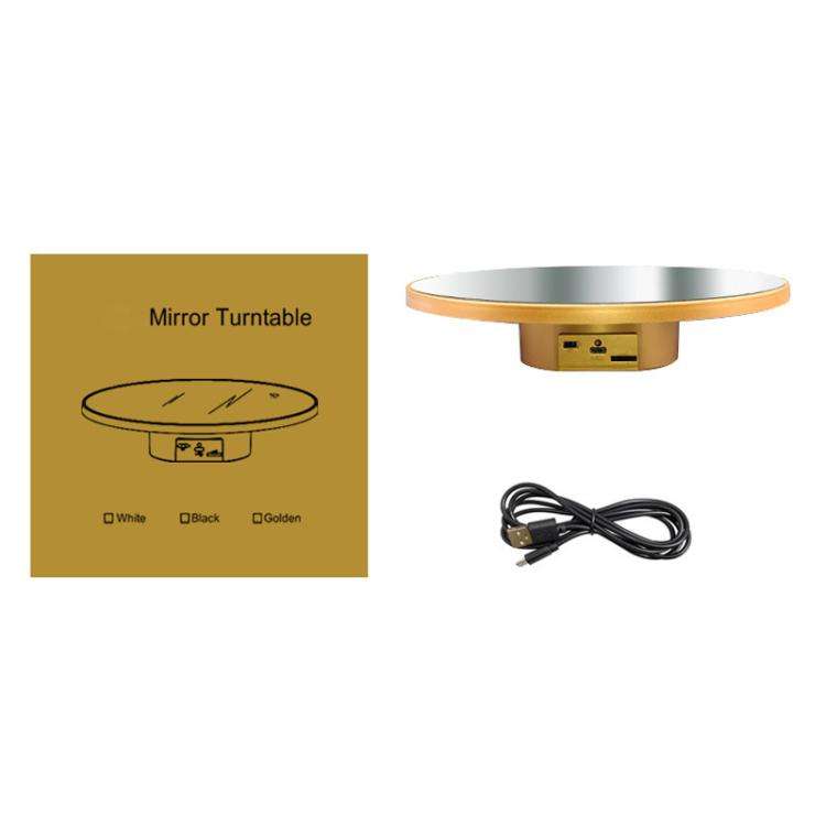 Multi-purpose Mirror Electric Rotating Disc Battery / USB Powered Photography Live Display Stand,...