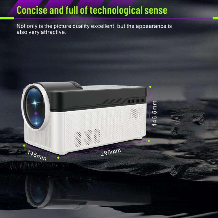 8K Home Theater Portable Android Projector With Smart Decoder(UK Plug)
