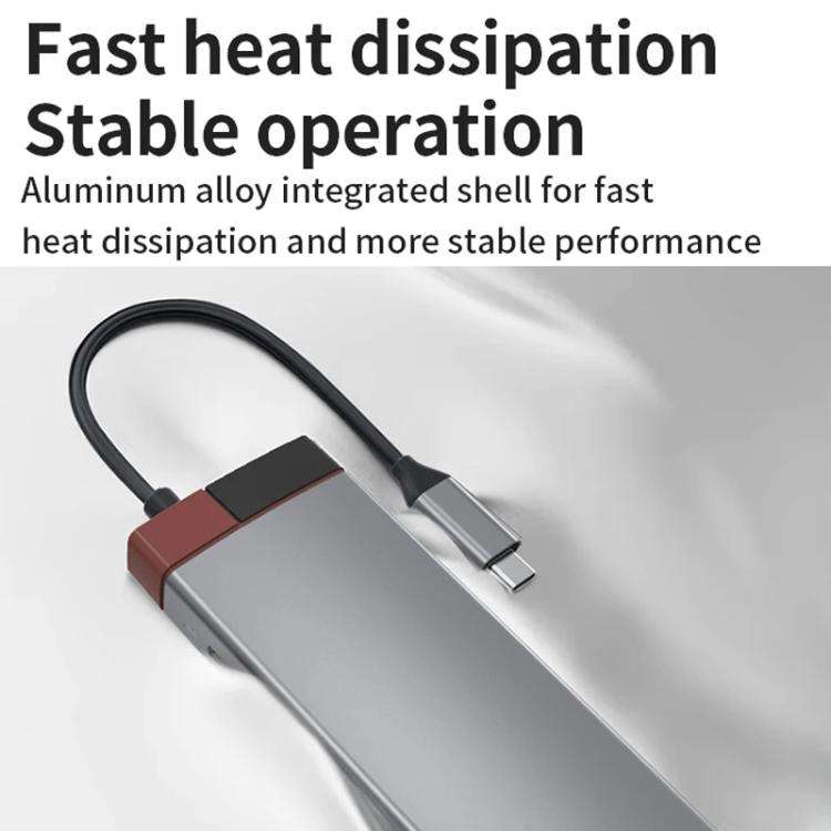 BS10A Metal Type-C Docking Station USB HUB Computer Multi Functional Expansion Dock