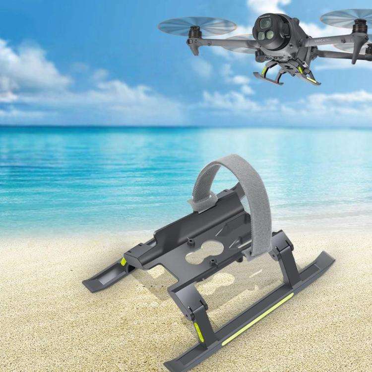 For DJI Mavic 4 Pro Drone YX  Foldable Heightening Landing Gear with Reflective Strips(Gray)