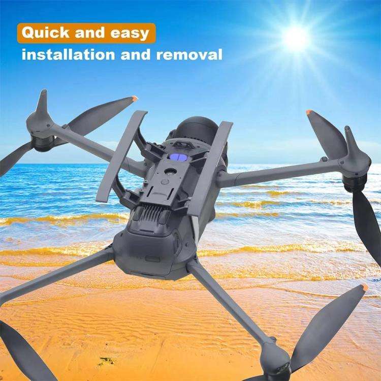 For DJI Mavic 4 Pro Drone YX  Foldable Heightening Landing Gear with Reflective Strips(Gray)