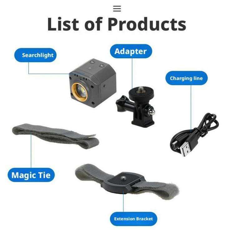 For DJI Mavic 4 Pro Drone YX 300LM Adjustable LED Spotlight Night Flight Searchlight with 3 Modes...