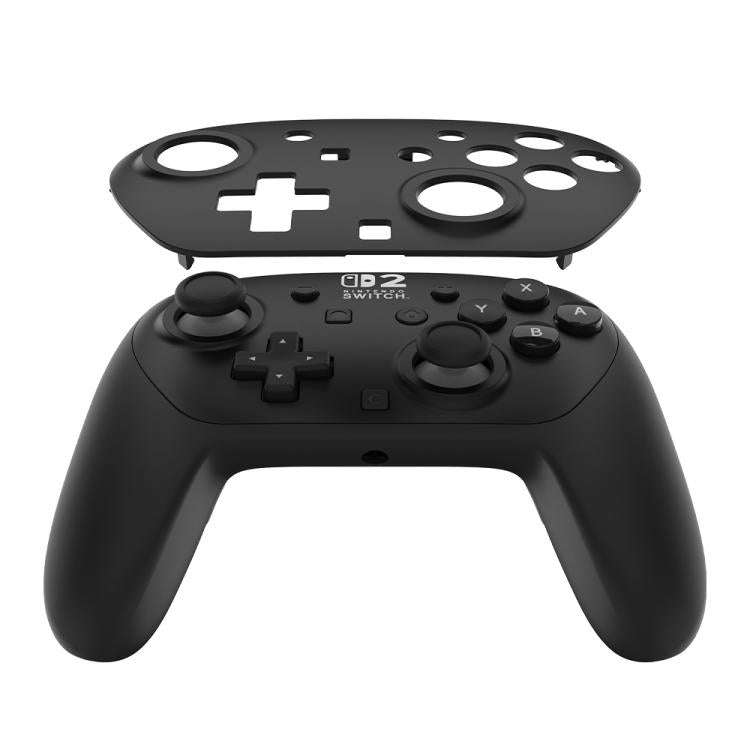 For Switch 2 Pro 2pcs /Pack Replacement Faceplates Matte Gaming Controller Cover(Black)