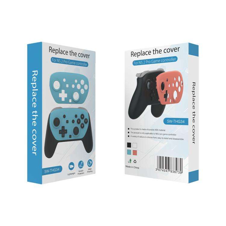For Switch 2 Pro 2pcs /Pack Replacement Faceplates Matte Gaming Controller Cover(Black)