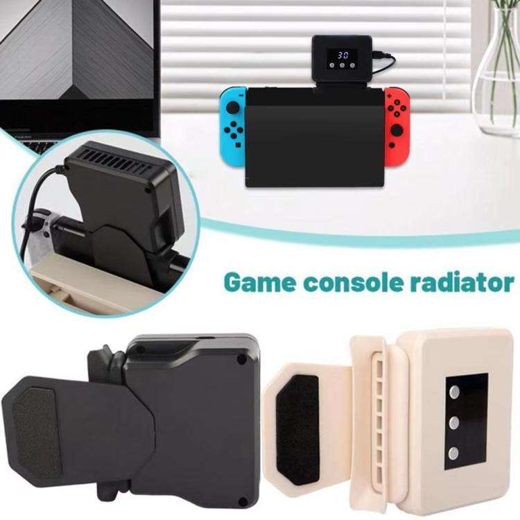 For Nintendo Switch 2 / Switch Console Exhaust Radiator With Temperature Display data(Black)