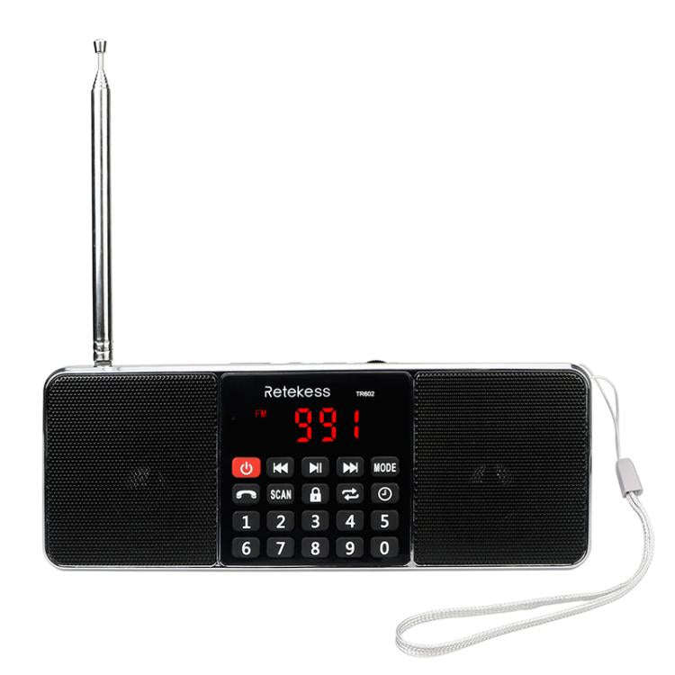 Retekess TR602 2 Band Bluetooth Radio MP3 Player(Black English Version)