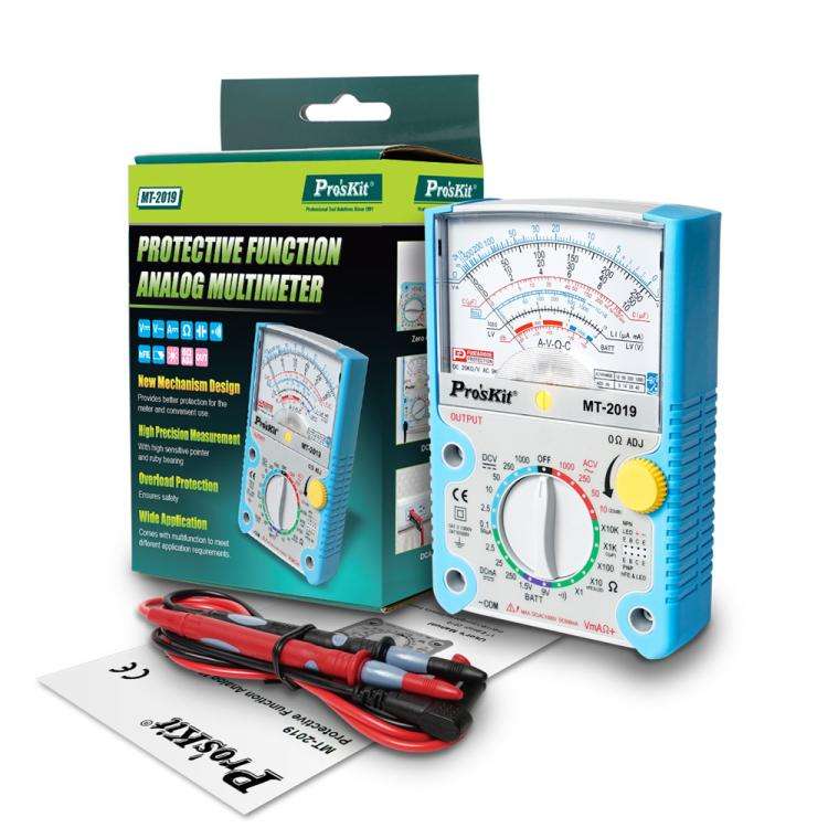 ProsKit MT-2019 Analog Multimeter 24 Range Mechanical High Precision Universal Meter