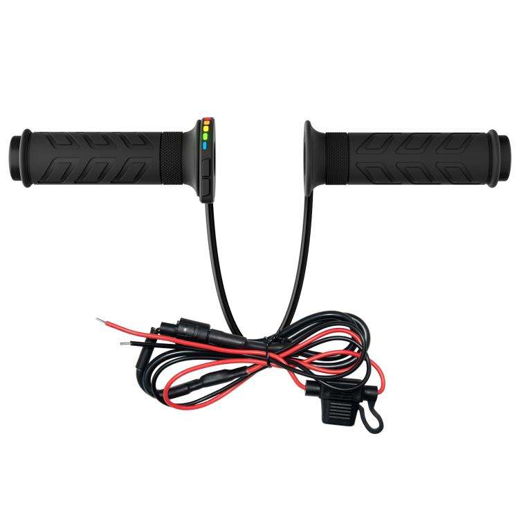 WUPP Rainbow Light Heated Motorcycle Handlebar Grips With Memory Function(Dual Switch/Right Hand ...