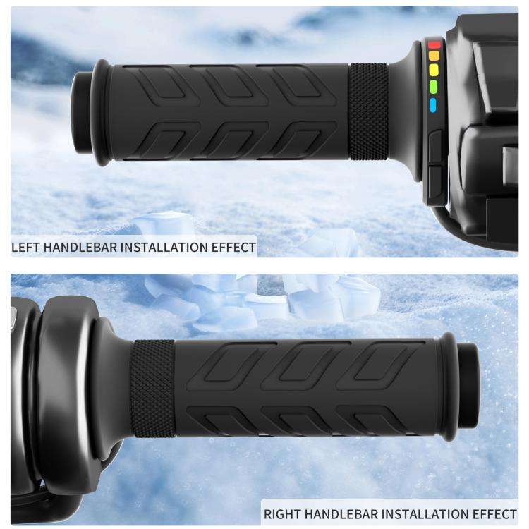 WUPP Rainbow Light Heated Motorcycle Handlebar Grips With Memory Function(Dual Switch/Right Hand ...
