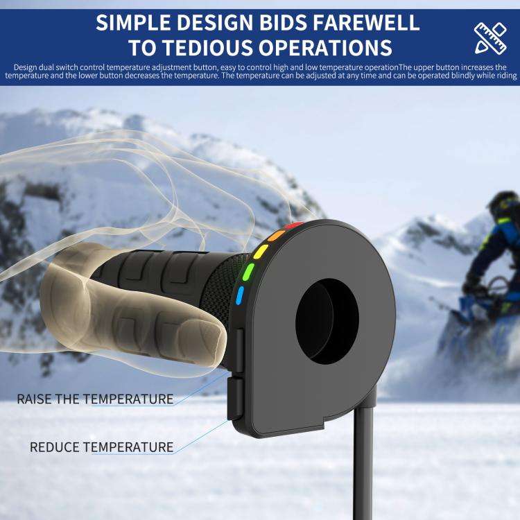 Rainbow Light ATV Heated Handlebars With Memory Function(Dual Switch/Right Hand 25mm)