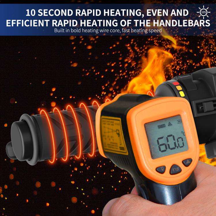 Rainbow Light ATV Heated Handlebars With Memory Function(Dual Switch/Right Hand 25mm)