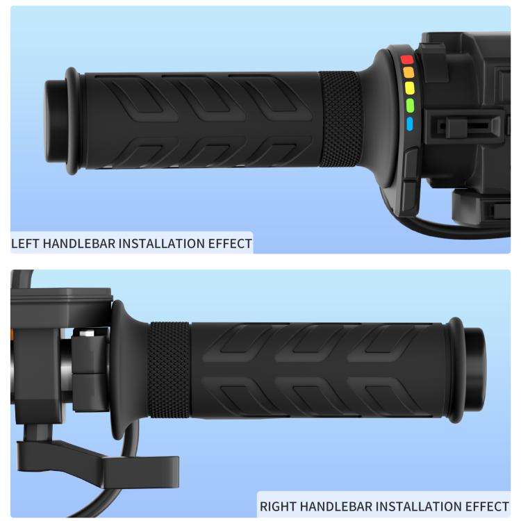 Rainbow Light ATV Heated Handlebars With Memory Function(Dual Switch/Right Hand 25mm)