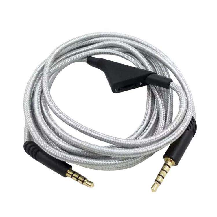 For Logitech Astro A10 / A40 / A30 Gaming Headset Cable Braided Audio Cable, Style: Gray Tuning