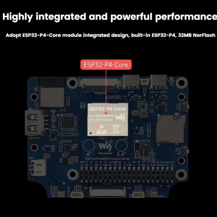 WAVESHARE ESP32-P4 Touch Circular LCD Screen Development Board, Spec: 4 inch