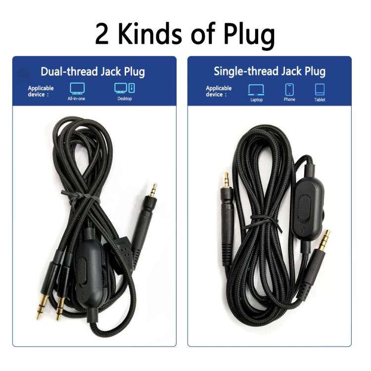 Single Plug 2m Tuning Edition Headphone Cable For Sennheiser GAME ONE / GAME ZERO / PC 373D / GSP...