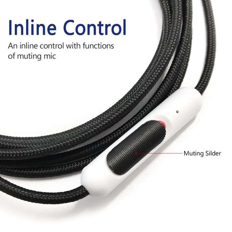 For Alienware AW920H Gaming Headset Cable Audio Microphone Cable, Length: 1.8m(White)