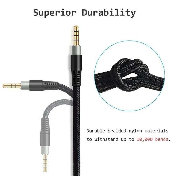 For Kingston HyperX Cloud Alpha / Mix 3.5mm Male To Male Headset Recorder Cable, Size: 1.5m(Black)