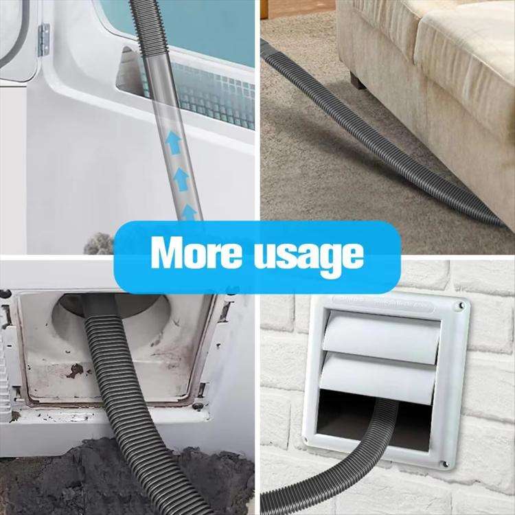 32mm Diameter Vacuum Cleaner Hose Kit For Dryer Vent Cleaning Flexible Flat Tubing Accessory