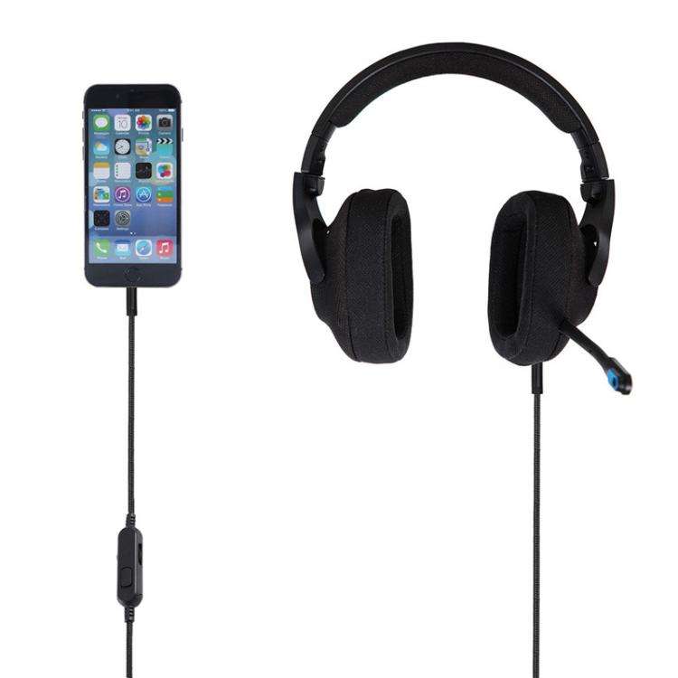 For Logitech G Pro / G Pro X / G233 / G433 Gaming Headset Audio Cable, Length: 2m(Black)
