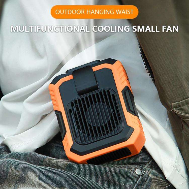 Rechargeable Waist-Mounted Clip Fan With 3-Speed Settings & LED Flashlight Hands-Free Cooling For...