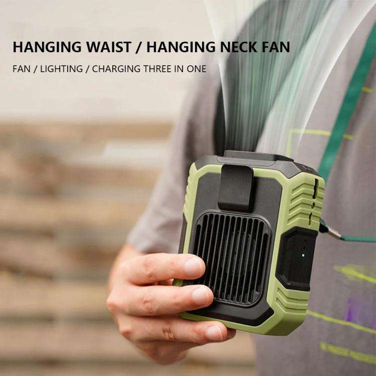 Rechargeable Waist-Mounted Clip Fan With 3-Speed Settings & LED Flashlight Hands-Free Cooling For...