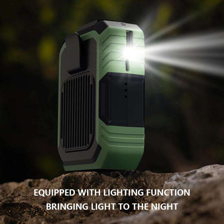 Rechargeable Waist-Mounted Clip Fan With 3-Speed Settings & LED Flashlight Hands-Free Cooling For...