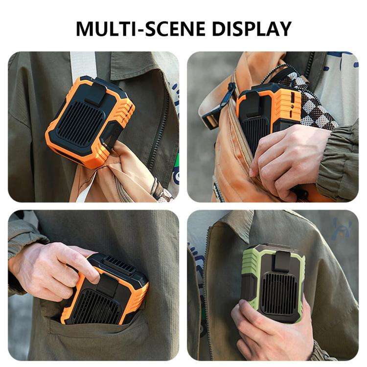 Rechargeable Waist-Mounted Clip Fan With 3-Speed Settings & LED Flashlight Hands-Free Cooling For...