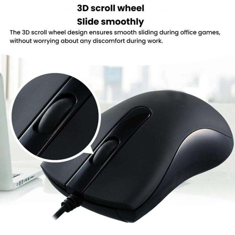 Little Kangaroo DS-917 1000DPI Ergonomic Optical Wired Mouse Laptop Mouse For Office Gaming, Spec...