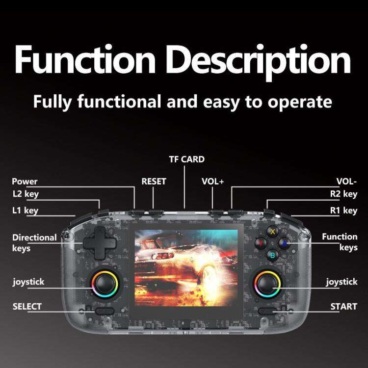 RK35H Handheld Open Source Game Console Support 3D Online Double Play Portable Retro Game Machine...