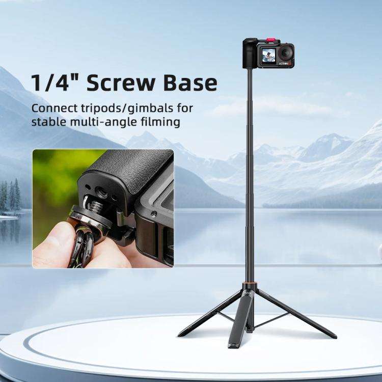 For DJI Action 5 Pro/4/3 Flymile Street Shooting Handle Grip Expansion Cage Kit(Black)
