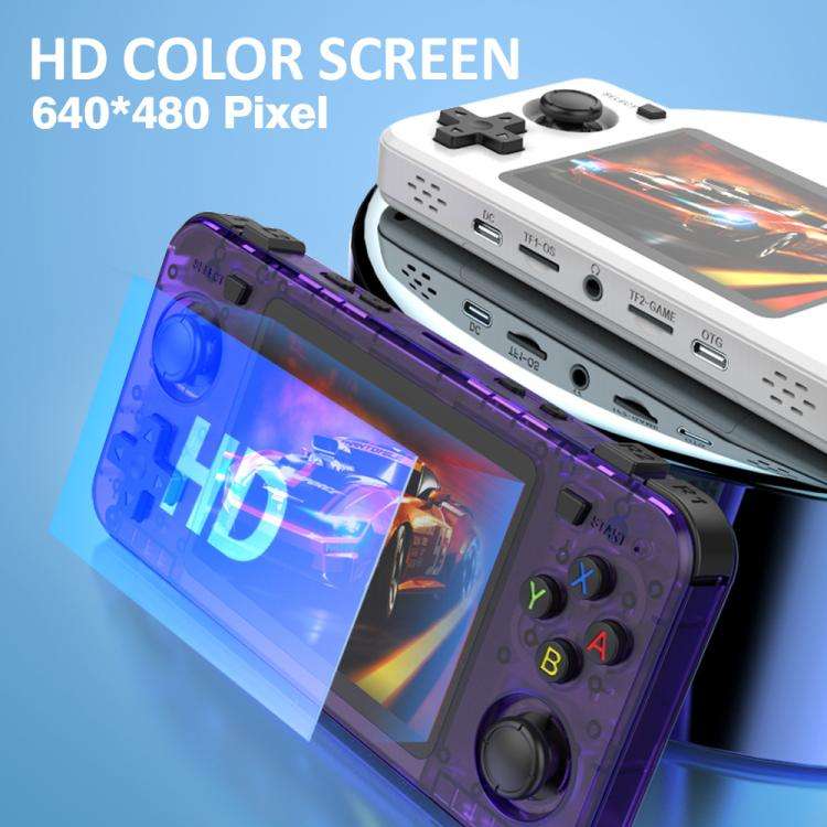 R36H 3.5 inch IPS Screen Open Source Handheld Game Console Portable Retro Pocket Console, Color: ...