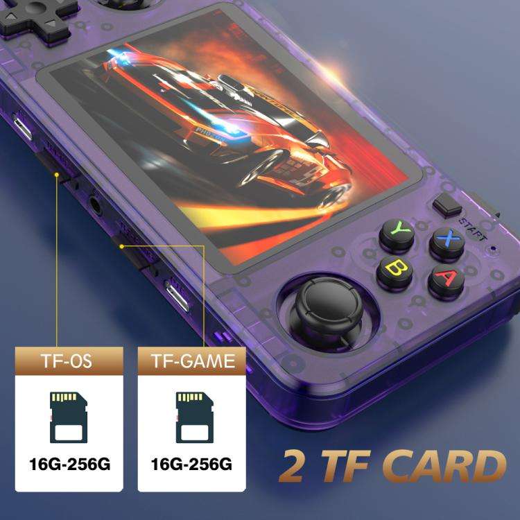 R36H 3.5 inch IPS Screen Open Source Handheld Game Console Portable Retro Pocket Console, Color: ...