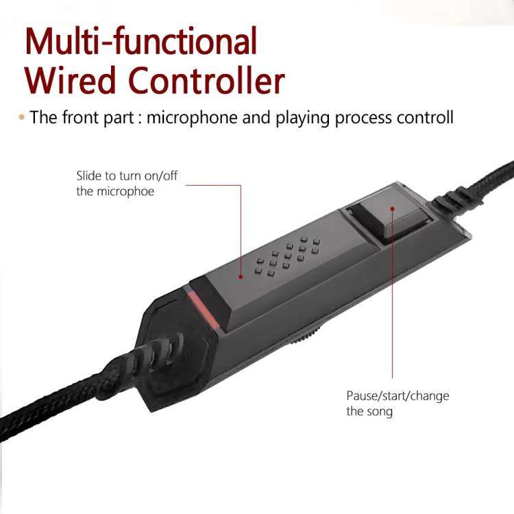 For Logitech Astro A10 / A40 Headset Gaming Headset 2m Braided Audio Cable, Style: Black Plug Wir...