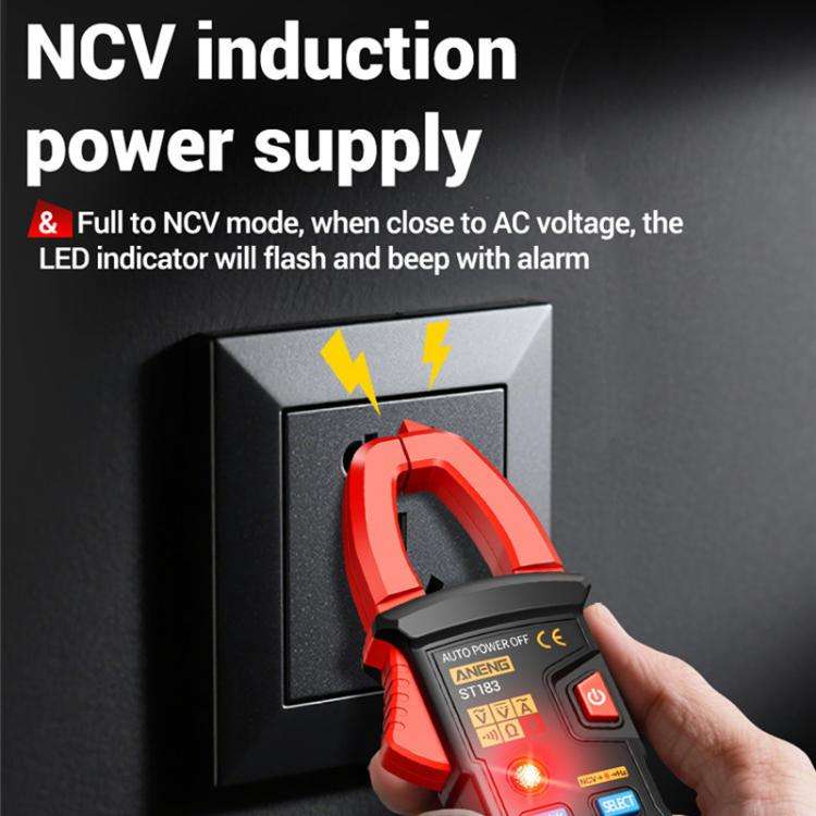 ANENG ST183 600A Digital Clamp Meter With NCV, 4000 Counts, Tests Continuity/Resistance/Capacitan...